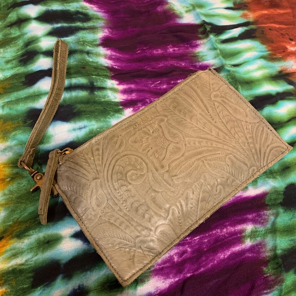 American Leather clutch w/ charging port